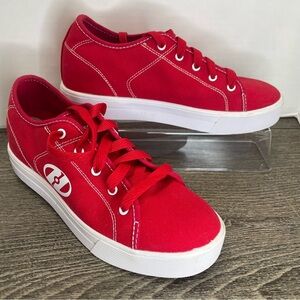 Heelys Red Sneakers with White Logo. Size 7.Skate shoes. Used- has marks.